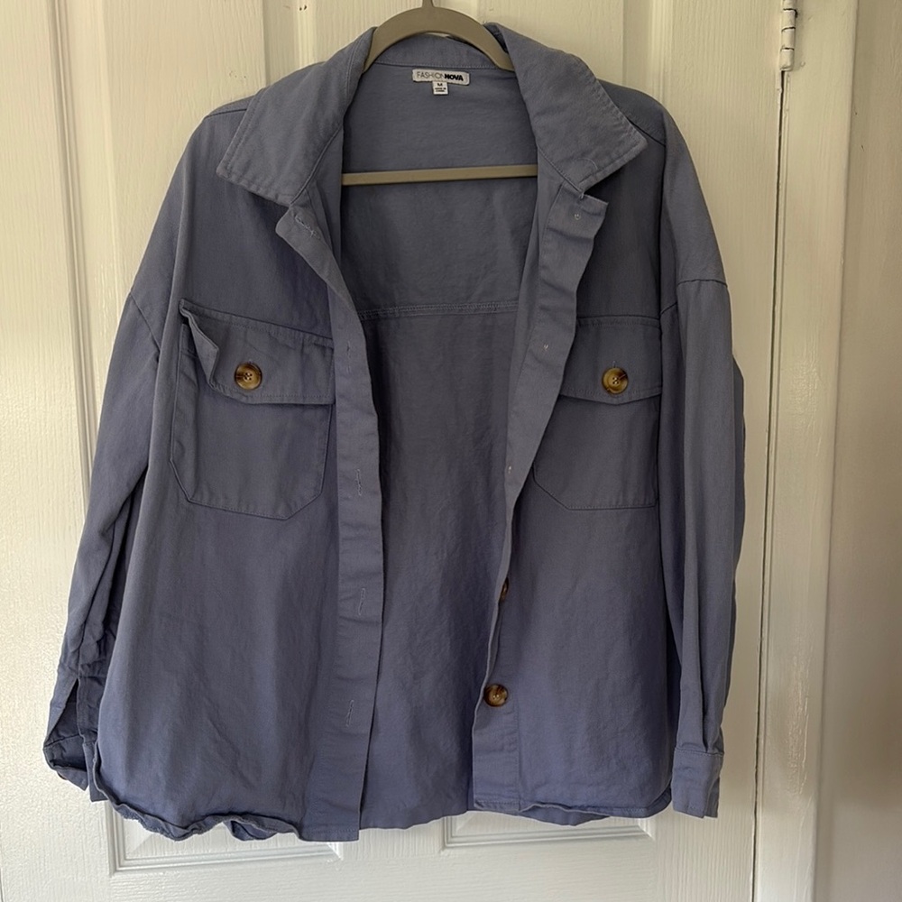 Blue Button-Up Jacket